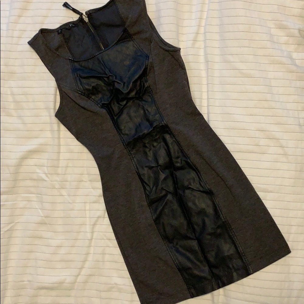 Guess faux leather bodycon dress